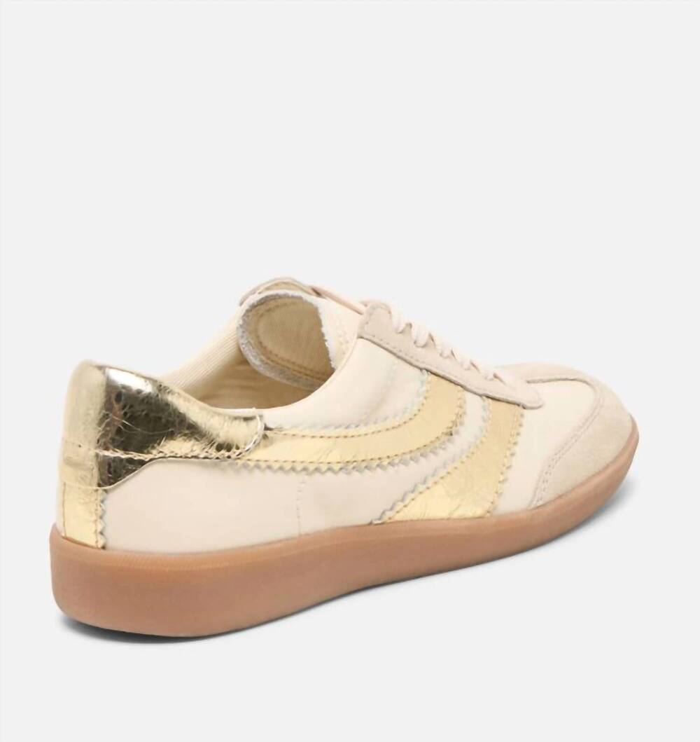 NEW DOLCE VITA women's merit sneaker in white gold - Picture 3 of 6
